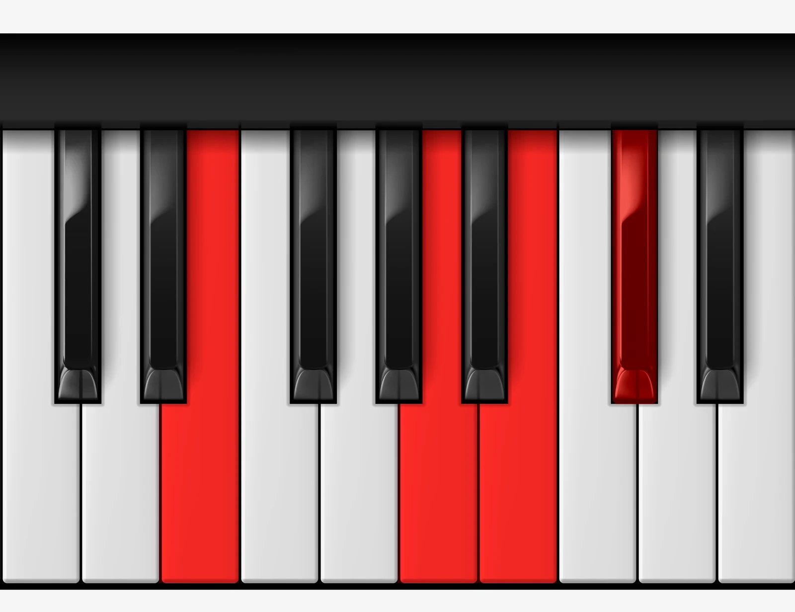 A Add 9 piano chord, 2nd inversion — E, A, B, C♯