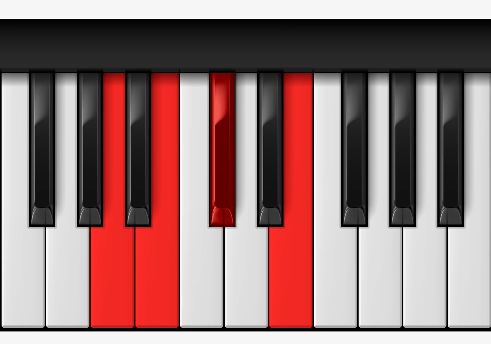 A Add 9 piano chord, 3rd inversion — A, B, C♯, E