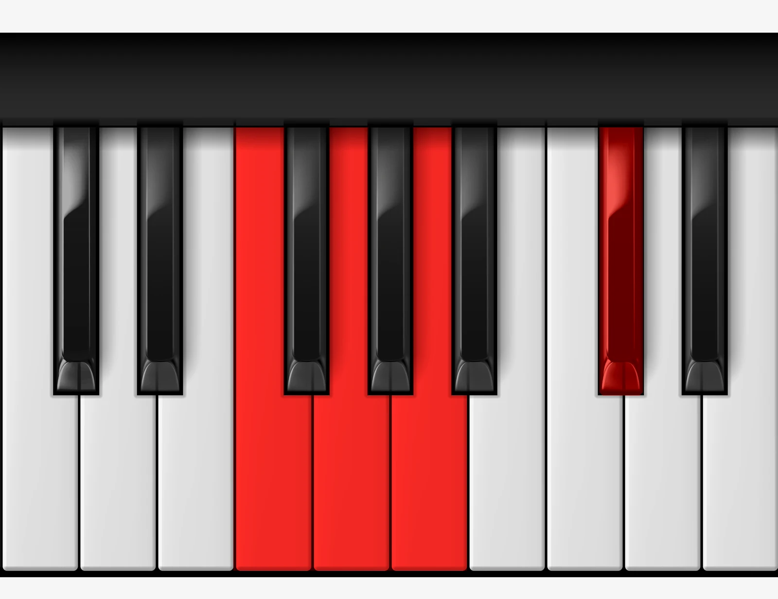 A Augmented 7th piano chord, 2nd inversion — E♯, G, A, C♯