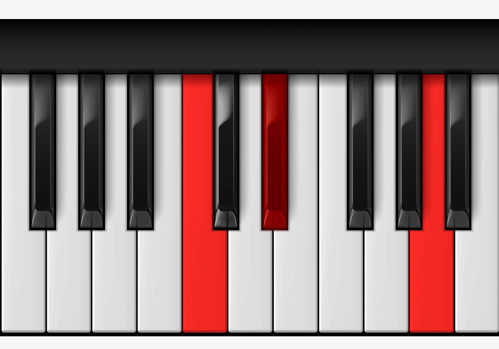 A Diminished piano chord, 1st inversion — C, E♭, A
