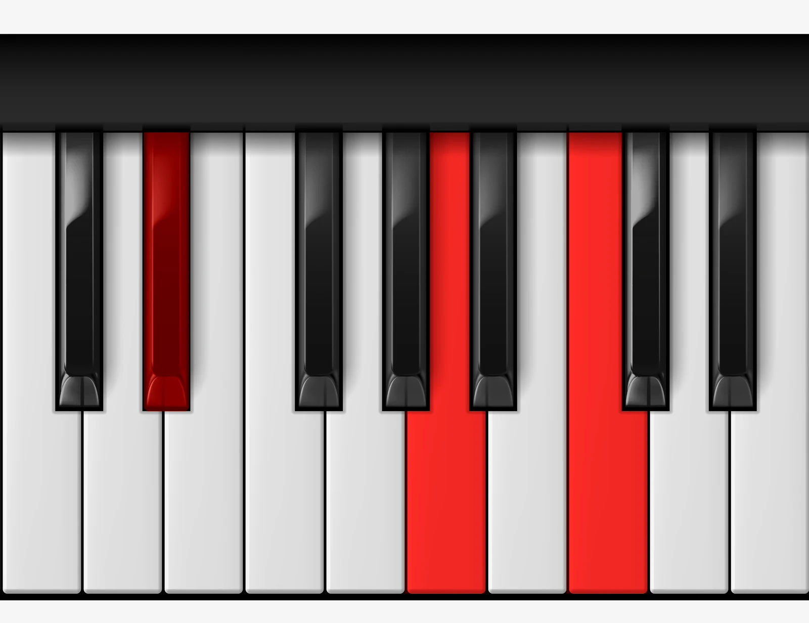 A Diminished piano chord, 2nd inversion — E♭, A, C