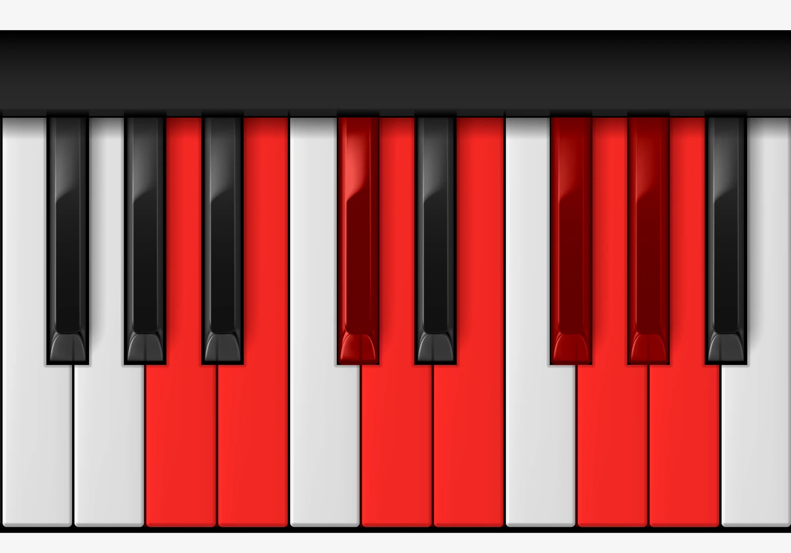 A Dominant Bebop Scale on piano — A, B, C#, D, E, F#, G, G#, A