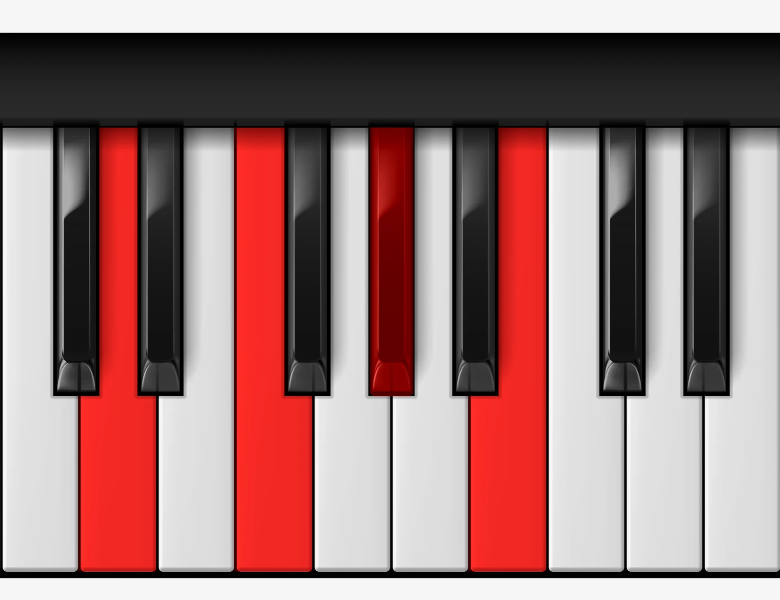 Ab Diminished 7th piano chord, 2nd inversion — E♭♭, G♭♭, A♭, C♭