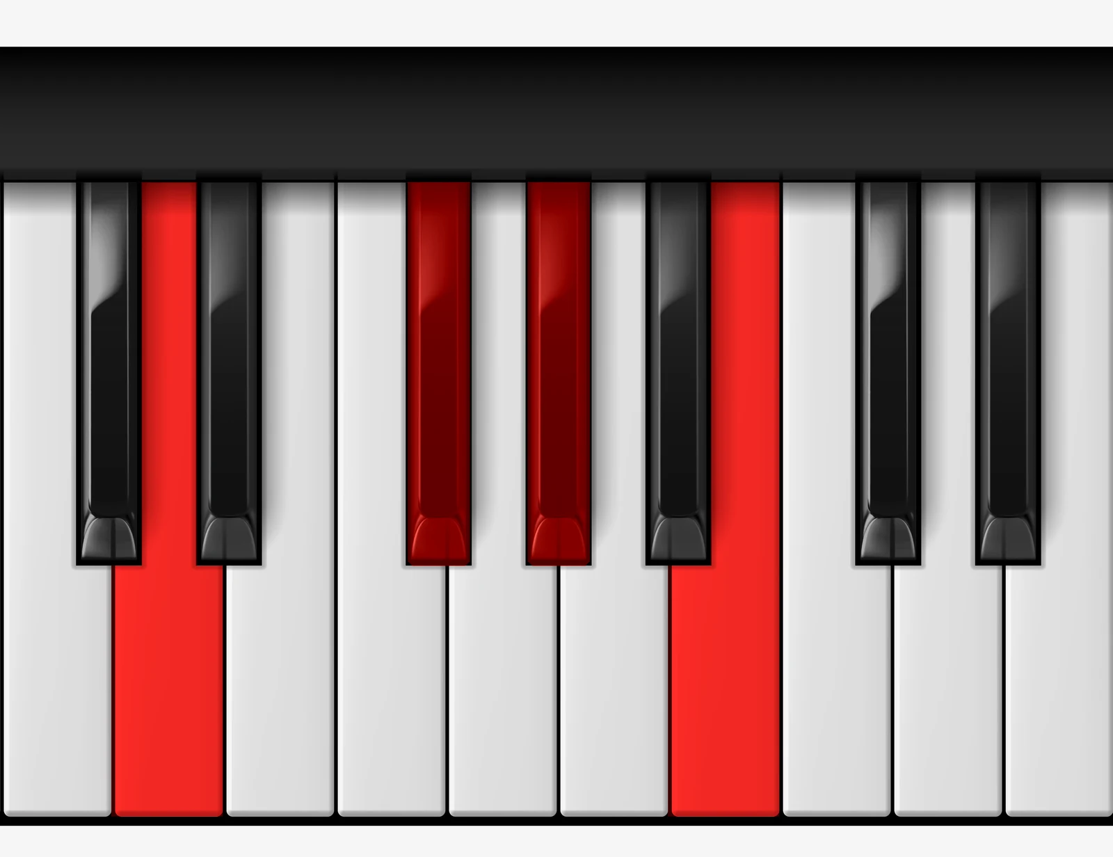 Ab Half Diminished piano chord, 2nd inversion — E♭♭, G♭, A♭, C♭