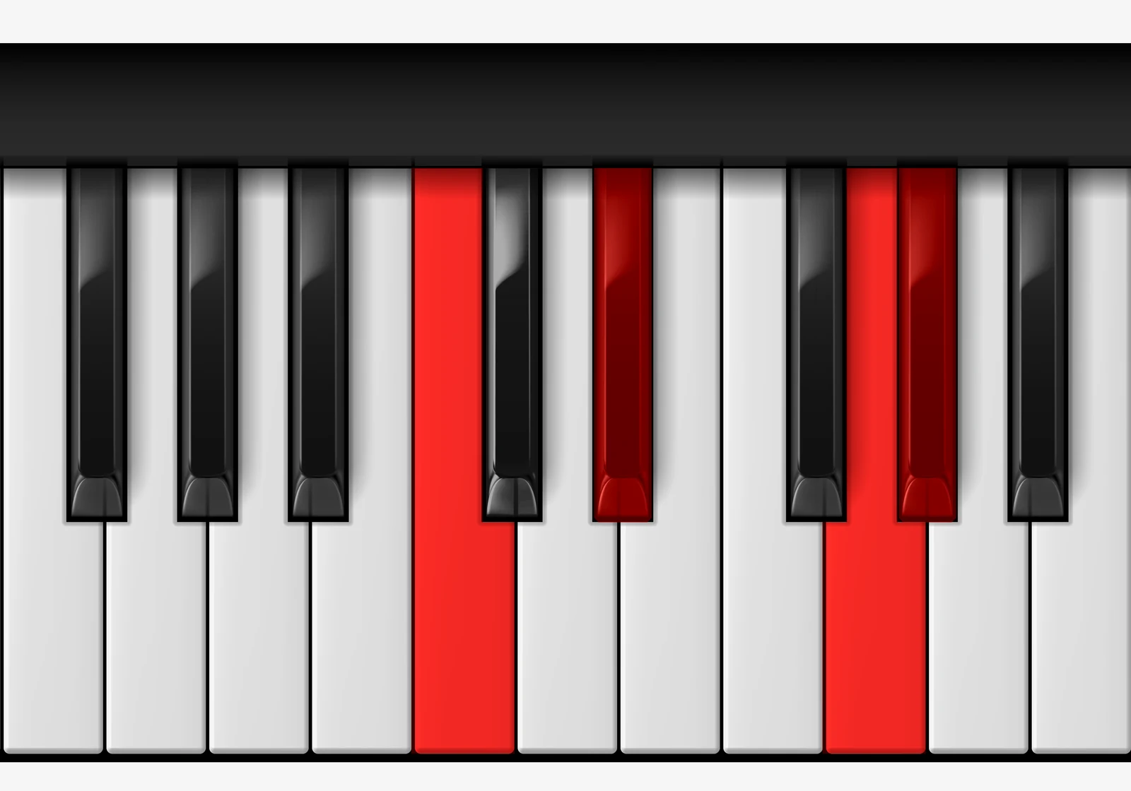 Ab Major 7th piano chord, 1st inversion — C, E♭, G, A♭