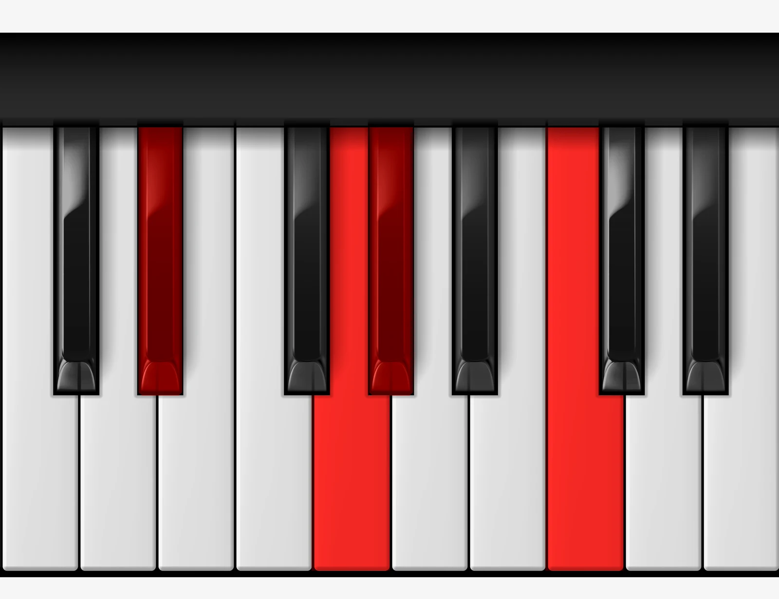 Ab Major 7th piano chord, 2nd inversion — E♭, G, A♭, C