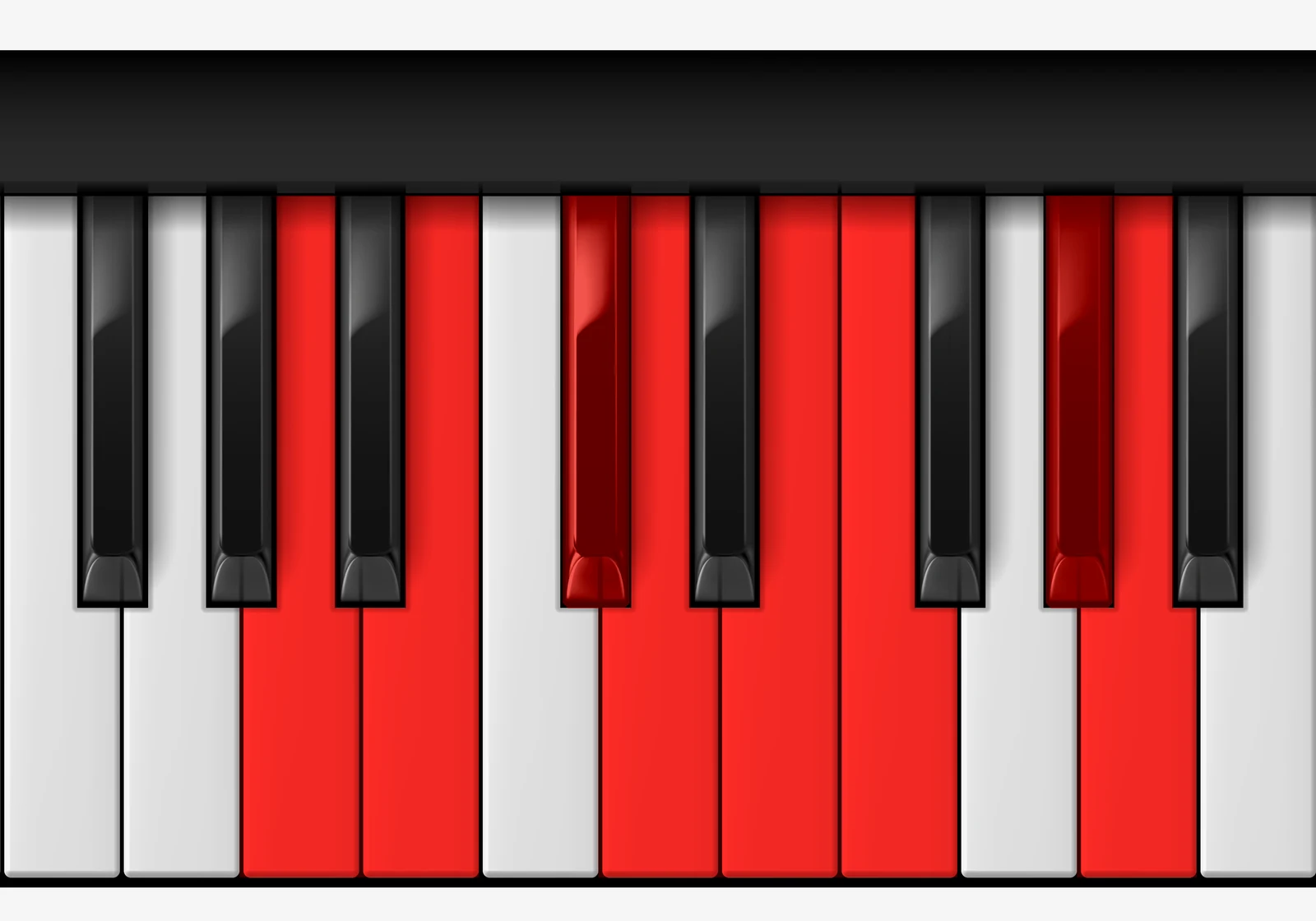 A Harmonic Major Scale on piano — A, B, C#, D, E, F, G#, A