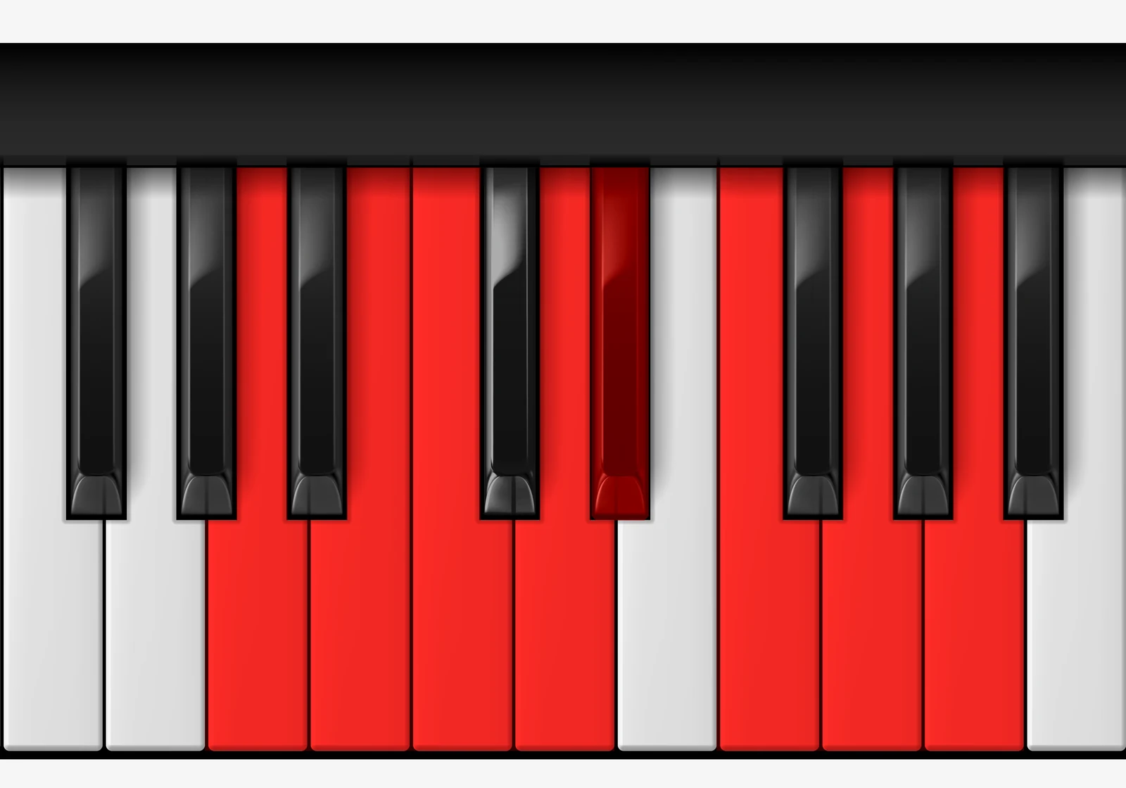 A Locrian Sharp 2 Scale on piano — A, B, C, D, Eb, F, G, A