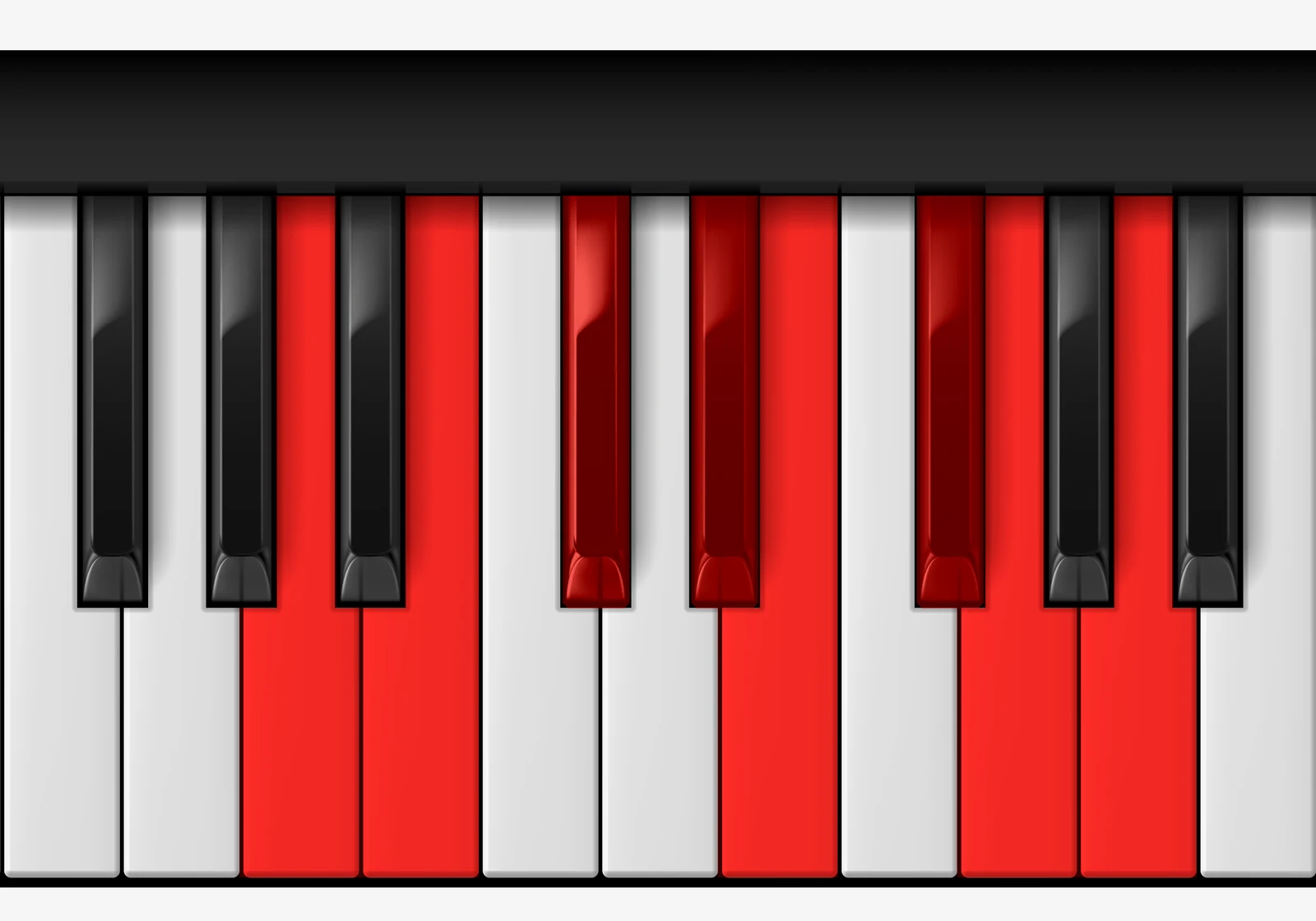 A Lydian Dominant Scale on piano — A, B, C#, D#, E, F#, G, A