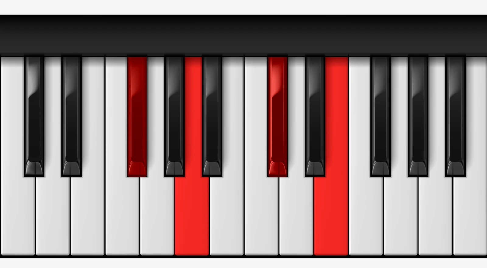 A Major 6 piano chord, 3rd inversion — F♯, A, C♯, E