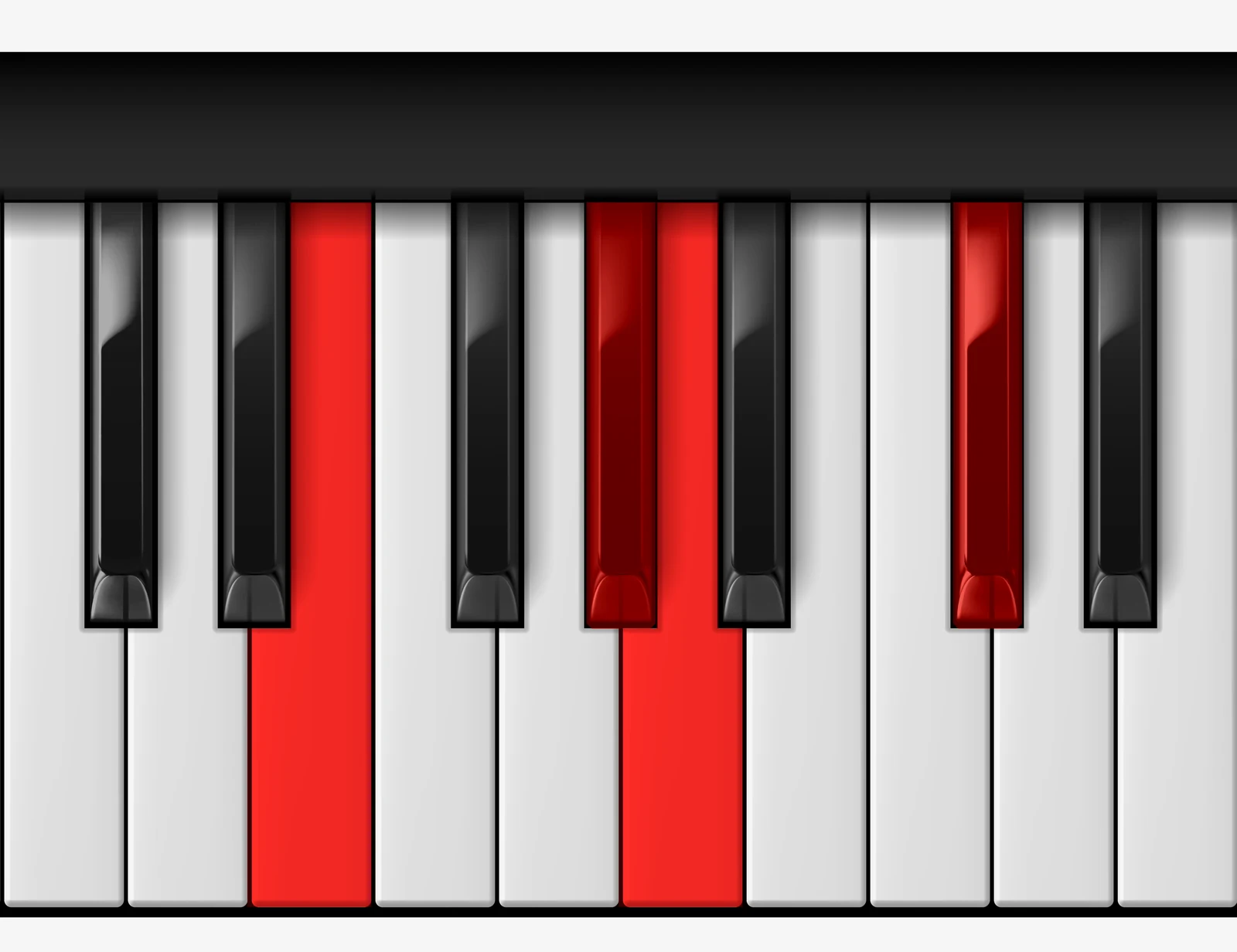 A Major 7th piano chord, 2nd inversion — E, G♯, A, C♯