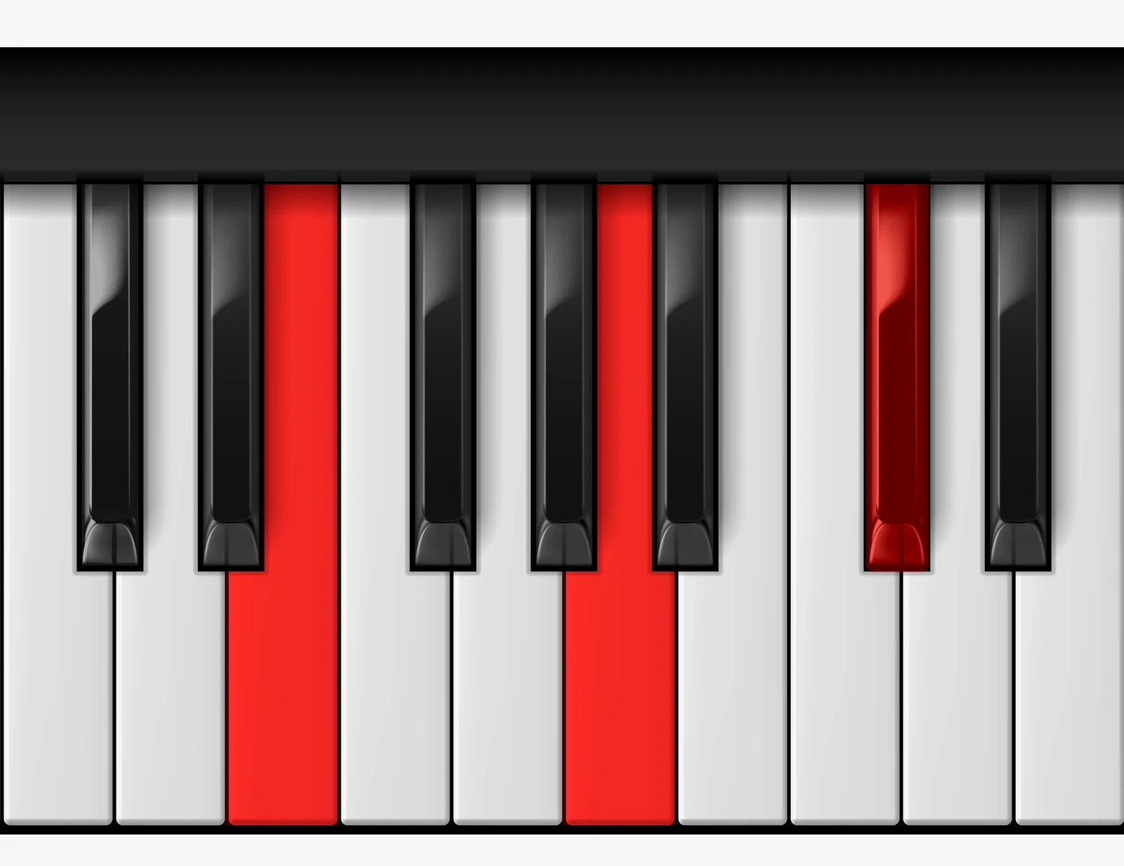 A Major piano chord, 2nd inversion — E, A, C♯