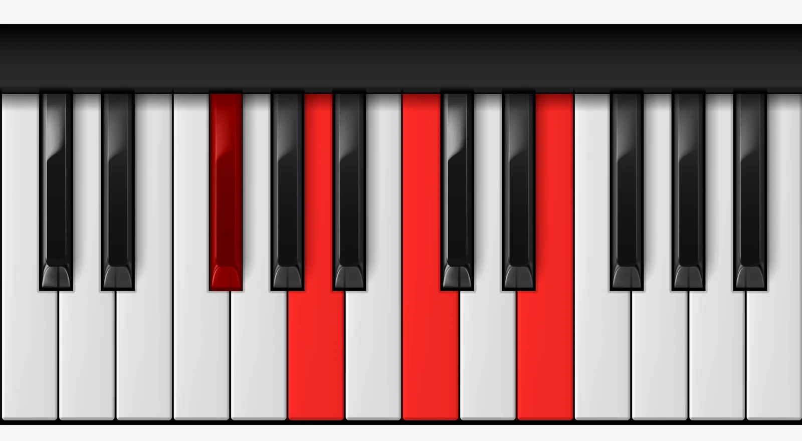 A Minor 6th piano chord, 3rd inversion — F♯, A, C, E