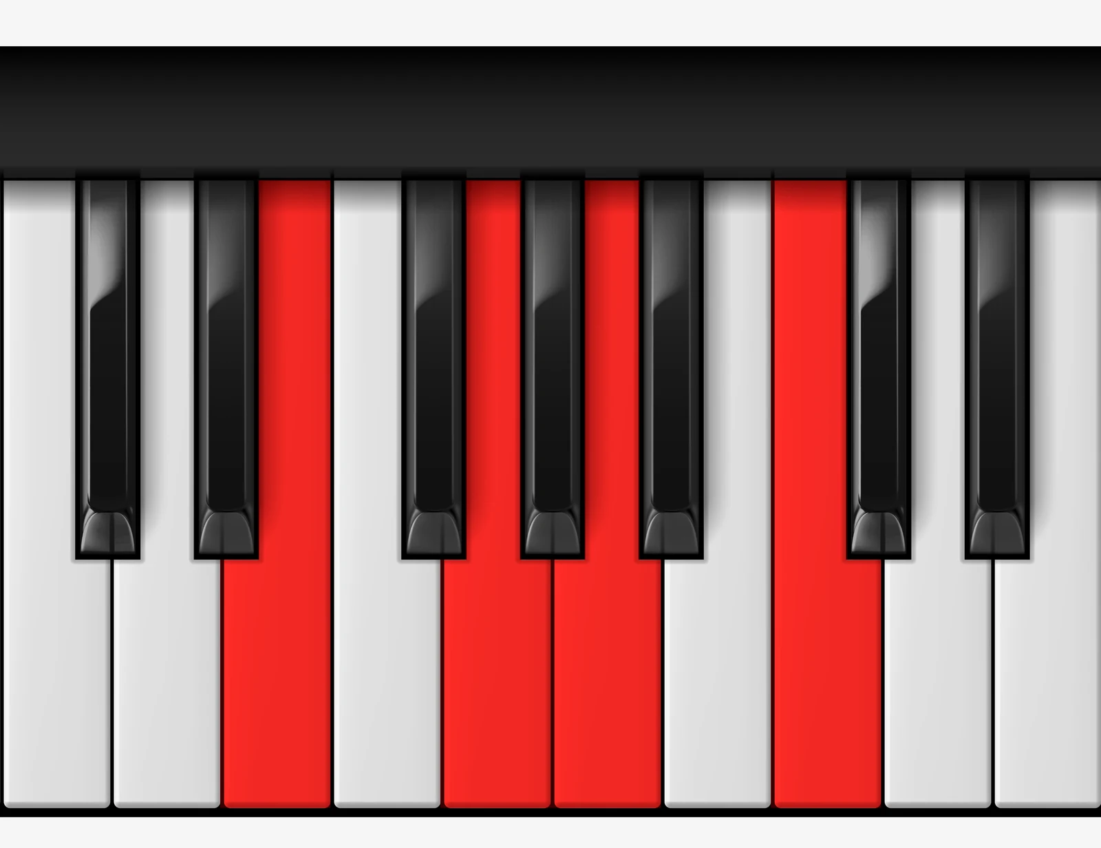 A Minor 7th piano chord, 2nd inversion — E, G, A, C