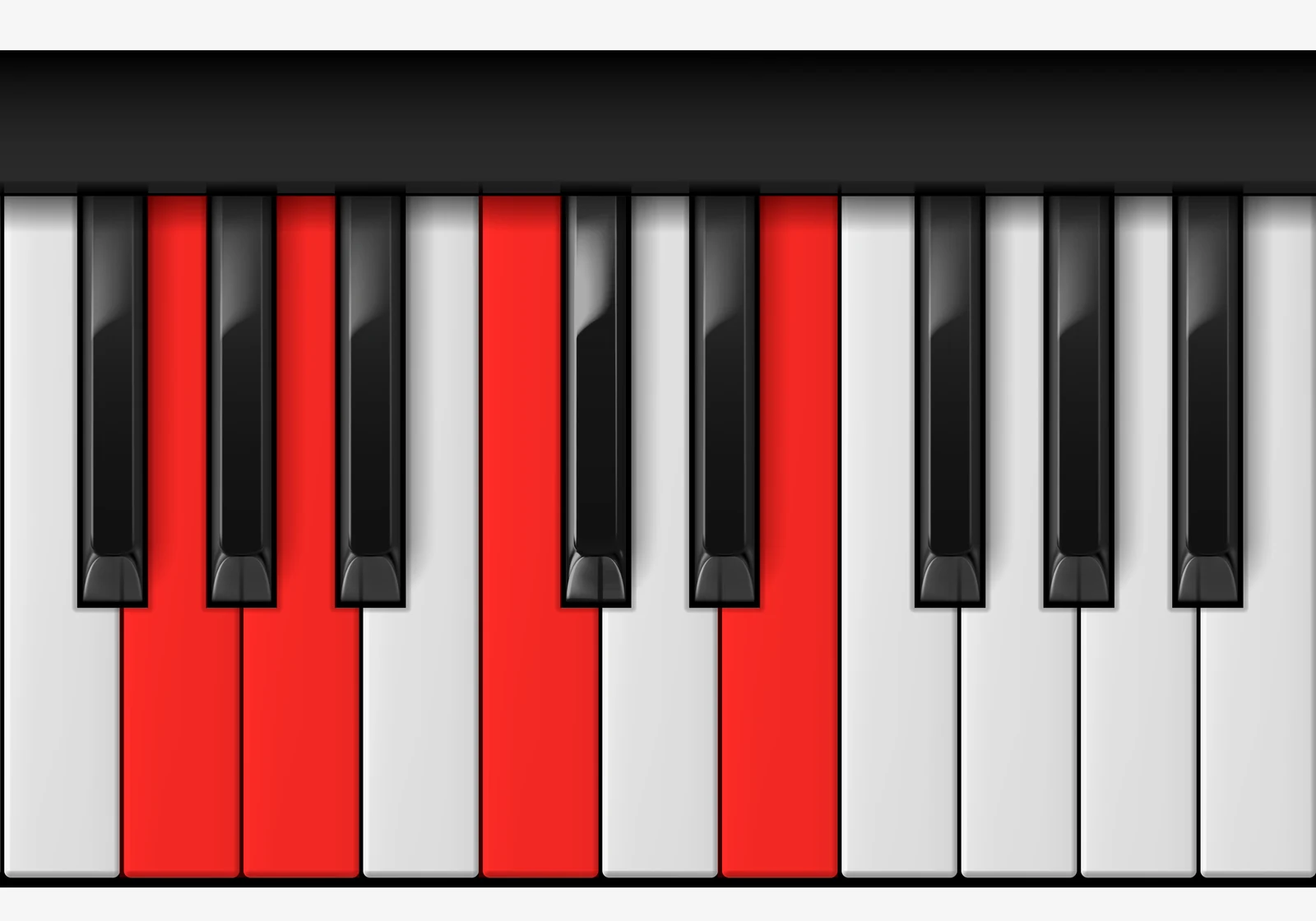 A Minor 7th piano chord, 3rd inversion — G, A, C, E