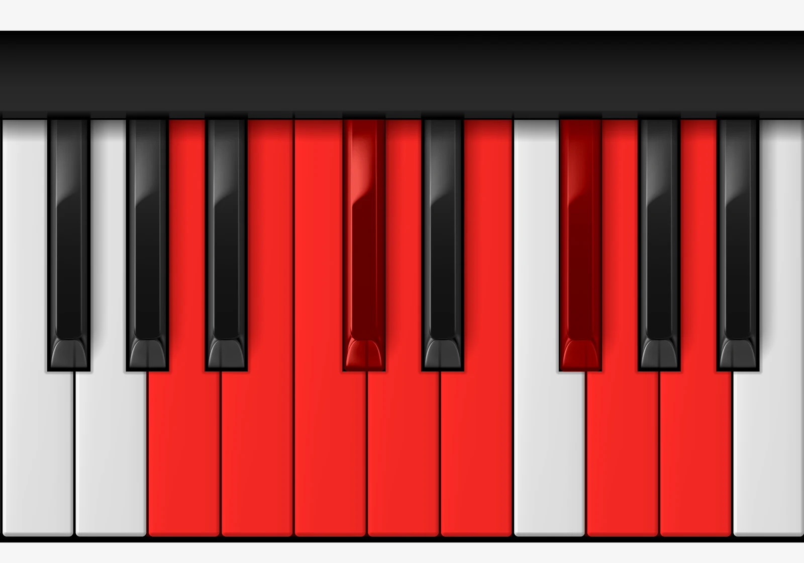 A Minor Bebop Scale on piano — A, B, C, C#, D, E, F#, G, A
