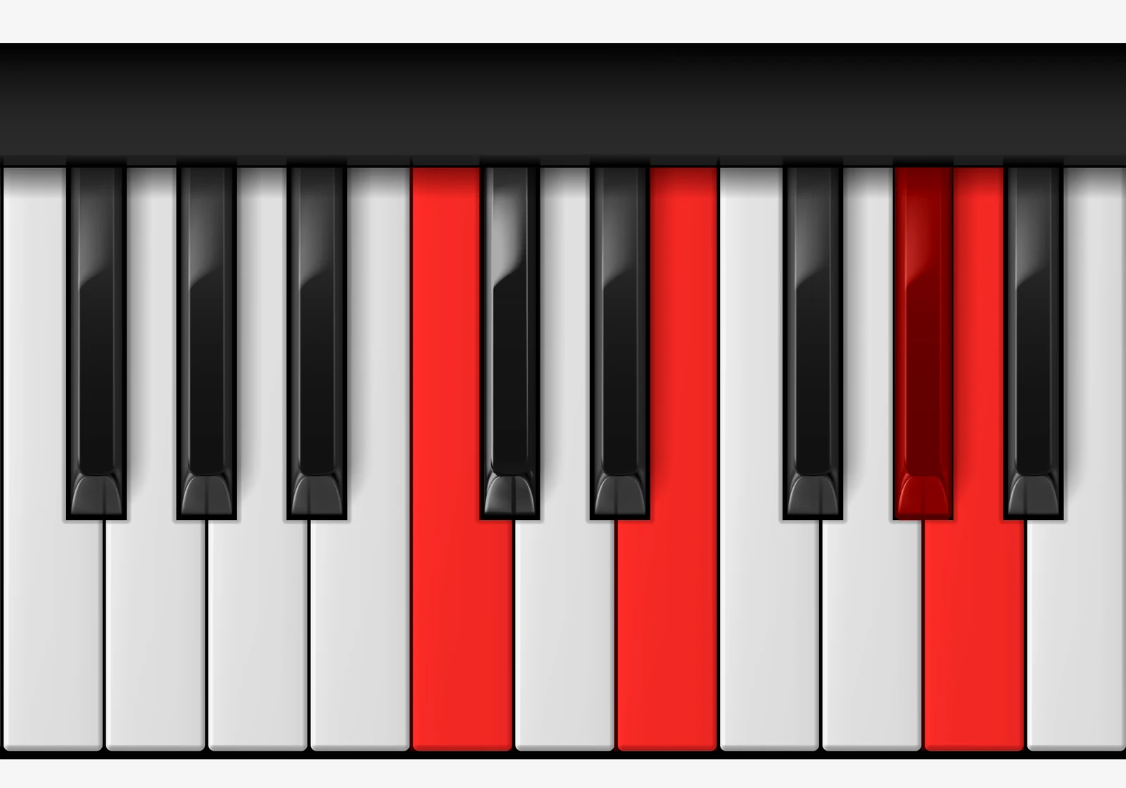 A Minor Major 7th piano chord, 1st inversion — C, E, G♯, A