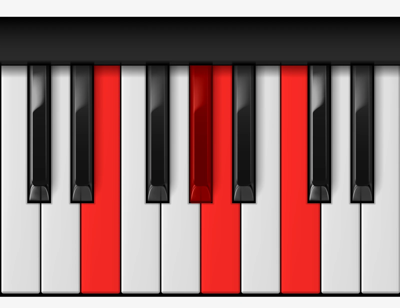 A Minor Major 7th piano chord, 2nd inversion — E, G♯, A, C