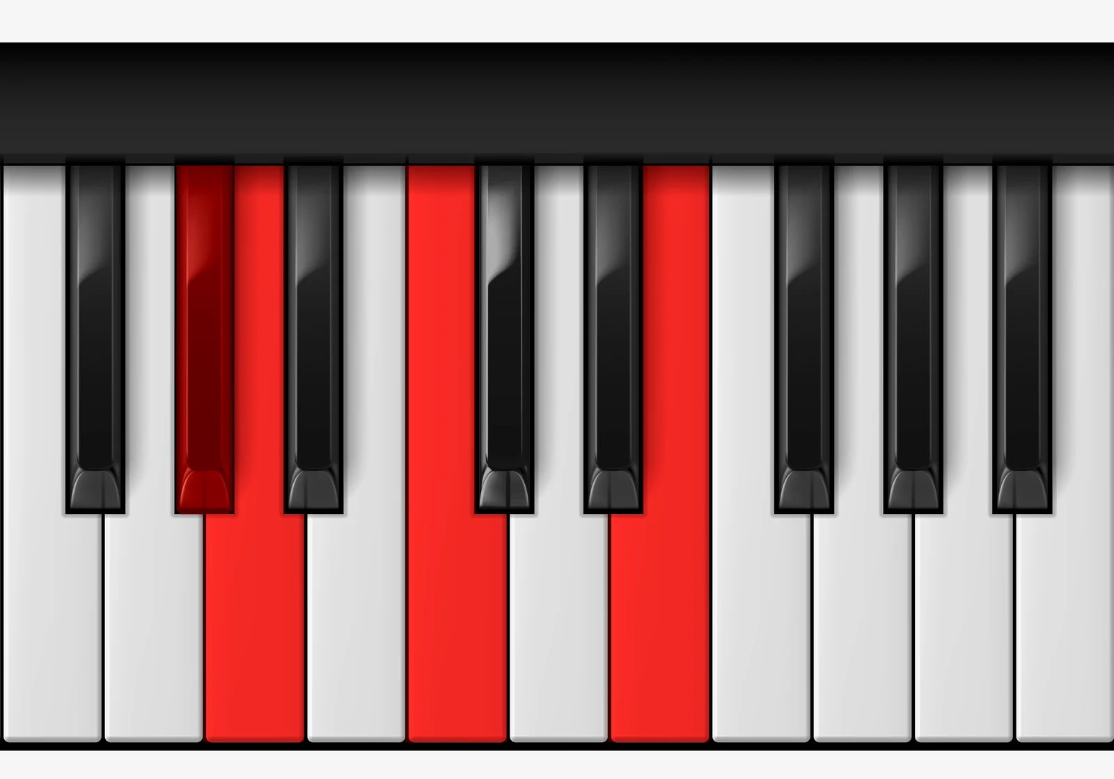 A Minor Major 7th piano chord, 3rd inversion — G♯, A, C, E