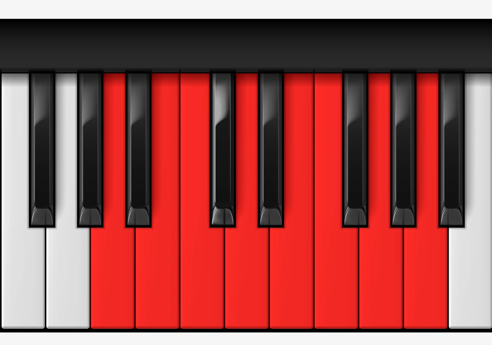 A Minor Scale on piano — A, B, C, D, E, F, G, A