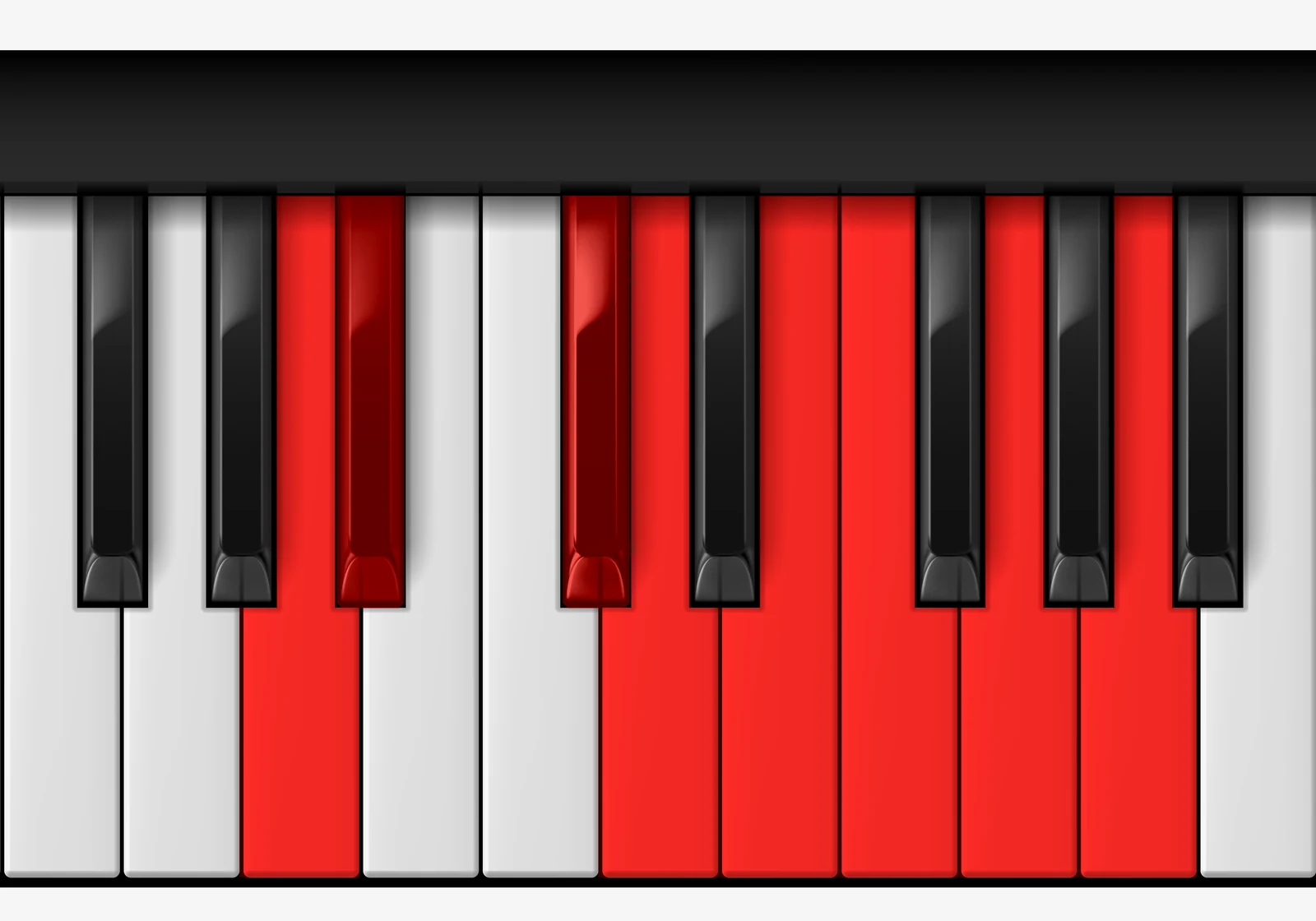 A Phrygian Dominant Scale on piano — A, Bb, C#, D, E, F, G, A