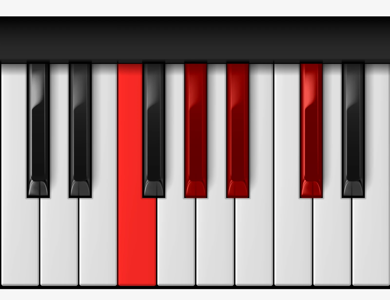A# Minor 7th piano chord, 2nd inversion — E♯, G♯, A♯, C♯