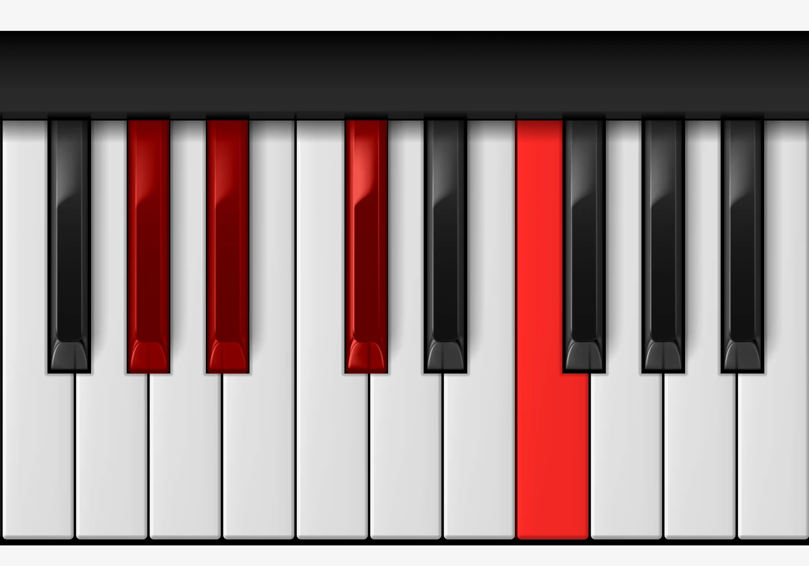 A# Minor 7th piano chord, 3rd inversion — G♯, A♯, C♯, E♯