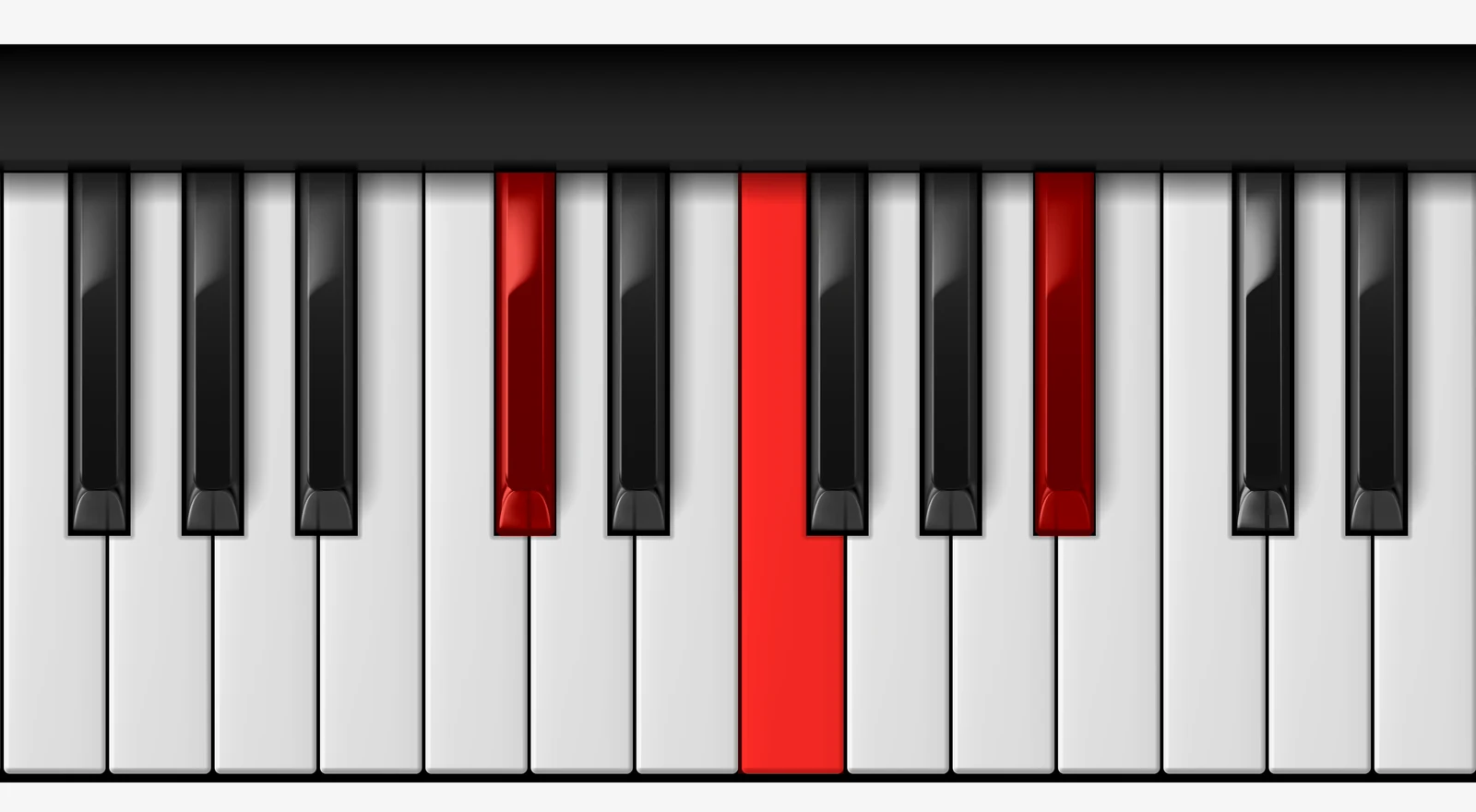 A# Minor piano chord, 1st inversion — C♯, E♯, A♯