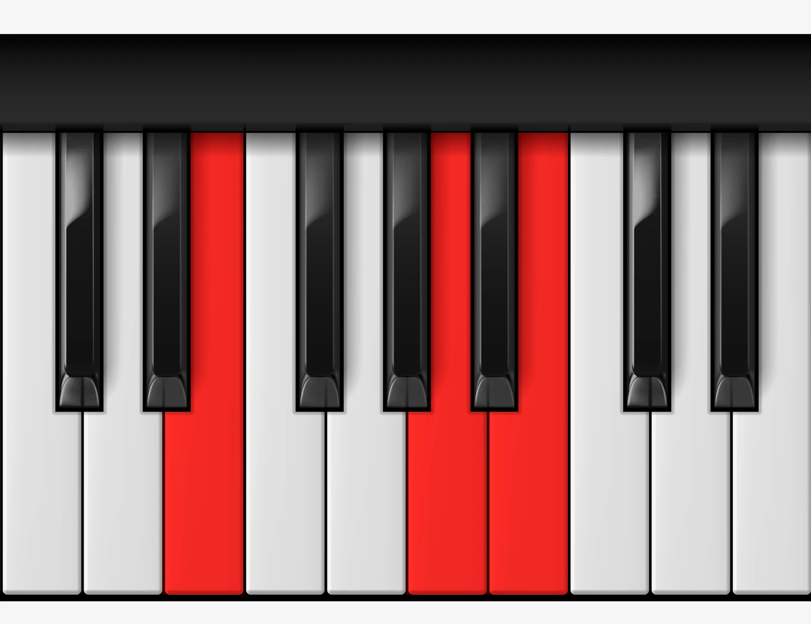 A Suspended 2nd piano chord, 2nd inversion — E, A, B