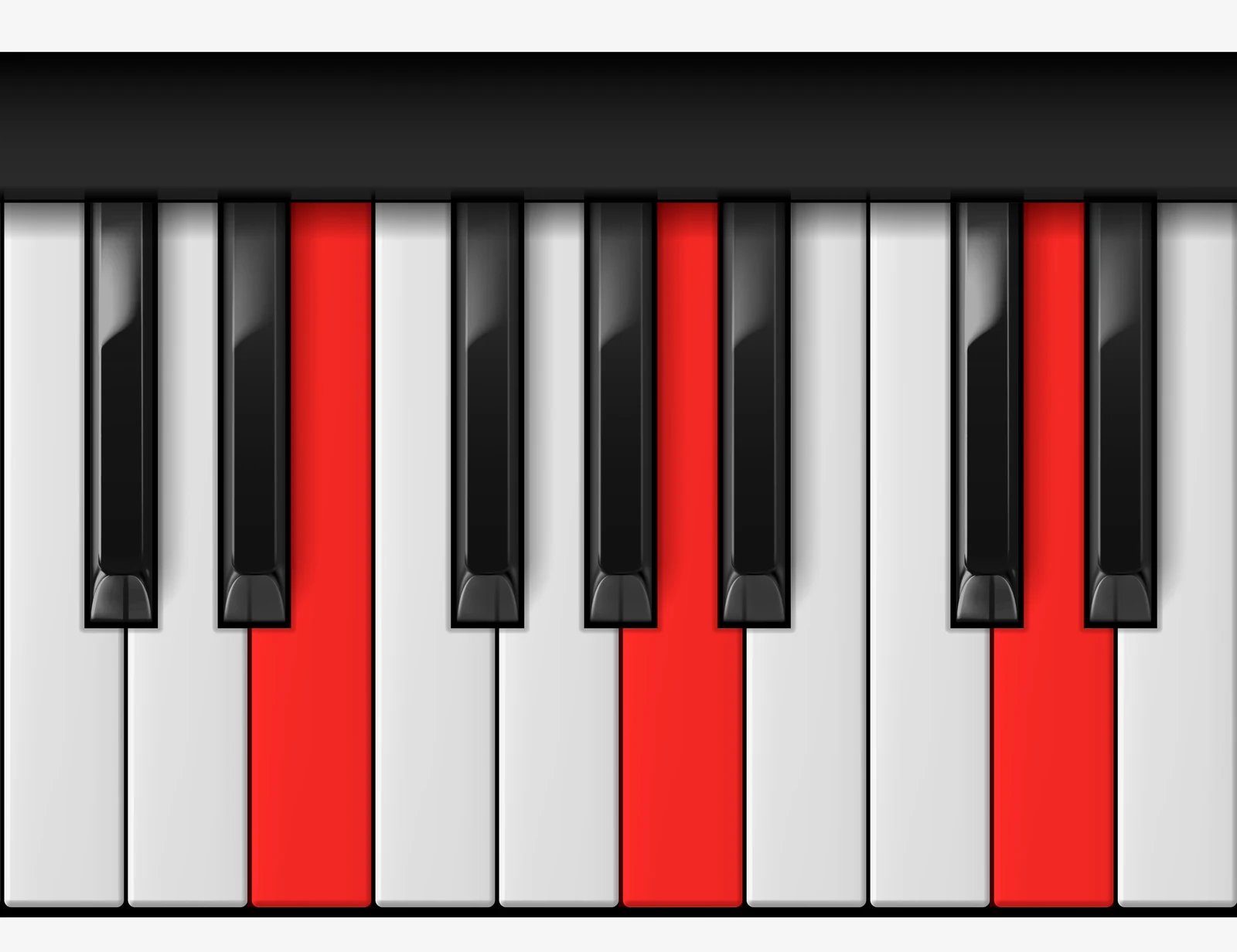 A Suspended 4th piano chord, 2nd inversion — E, A, D