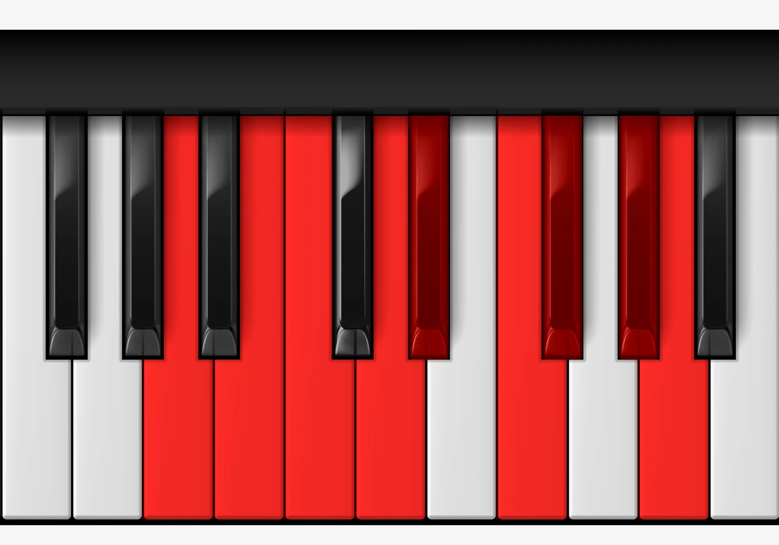 A Whole-Half Diminished Scale on piano — A, B, C, D, Eb, F, F#, G#, A