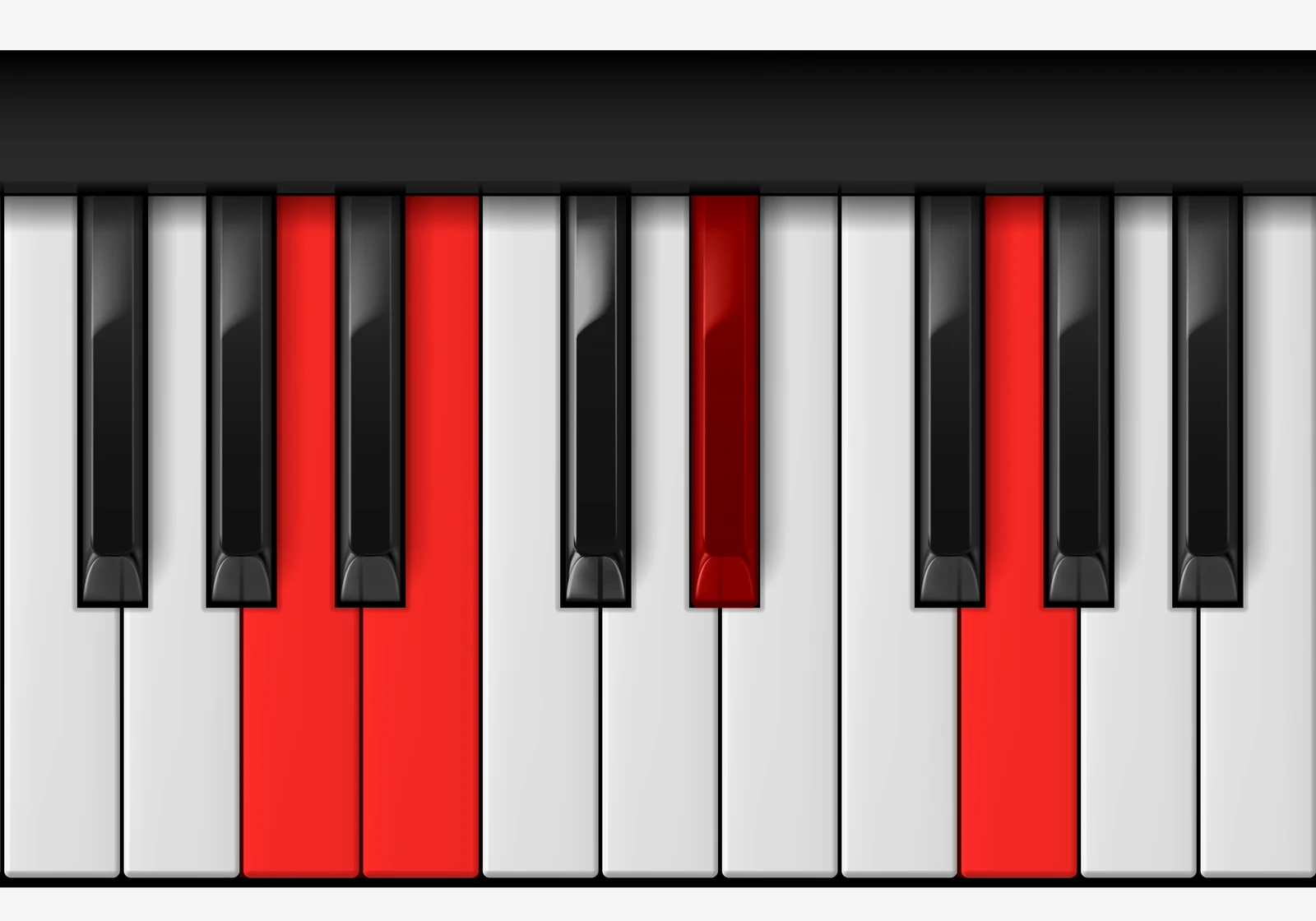 B 7♯5 piano chord, 3rd inversion — A, B, D♯, Fx
