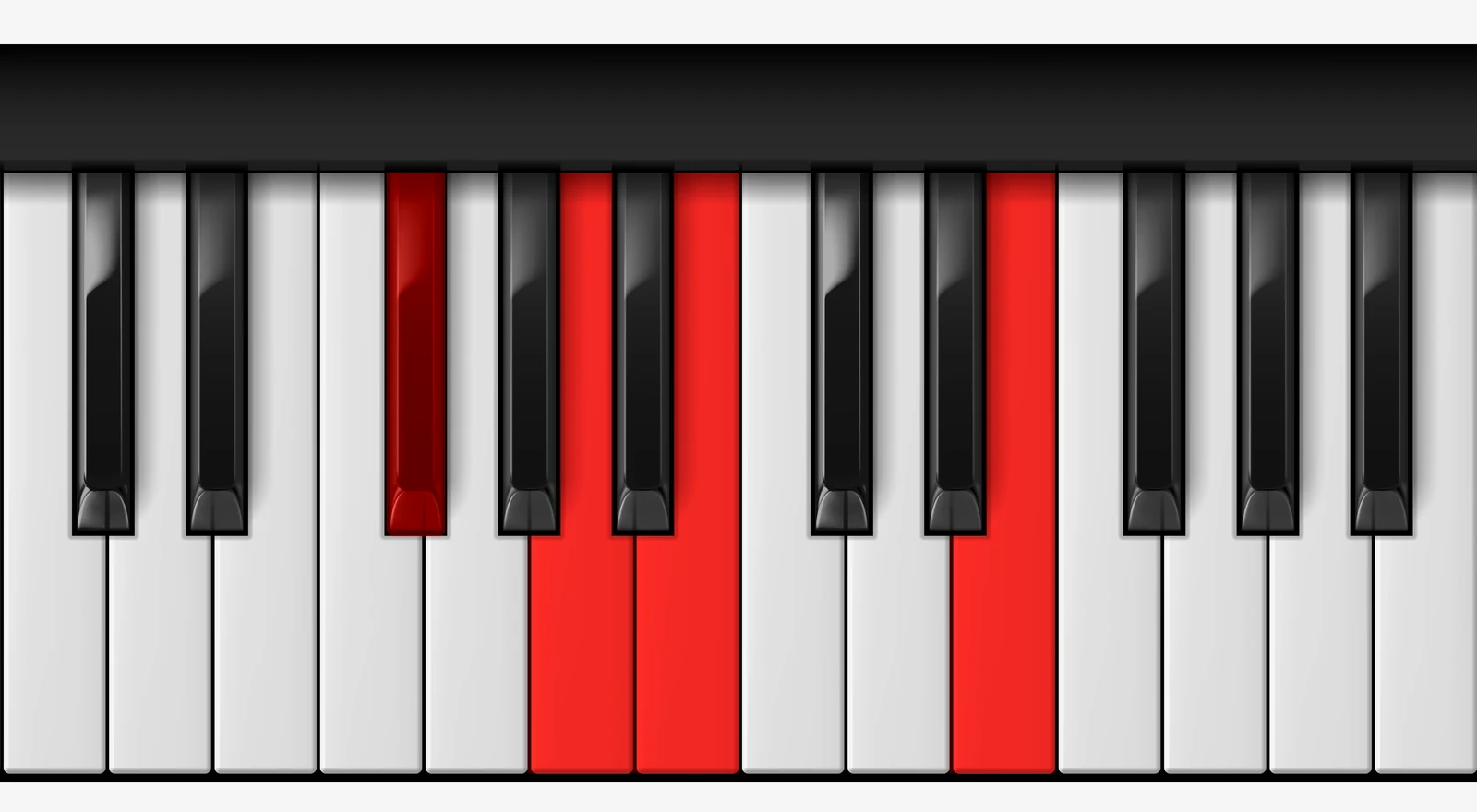 B 7sus4 piano chord, 2nd inversion — F♯, A, B, E