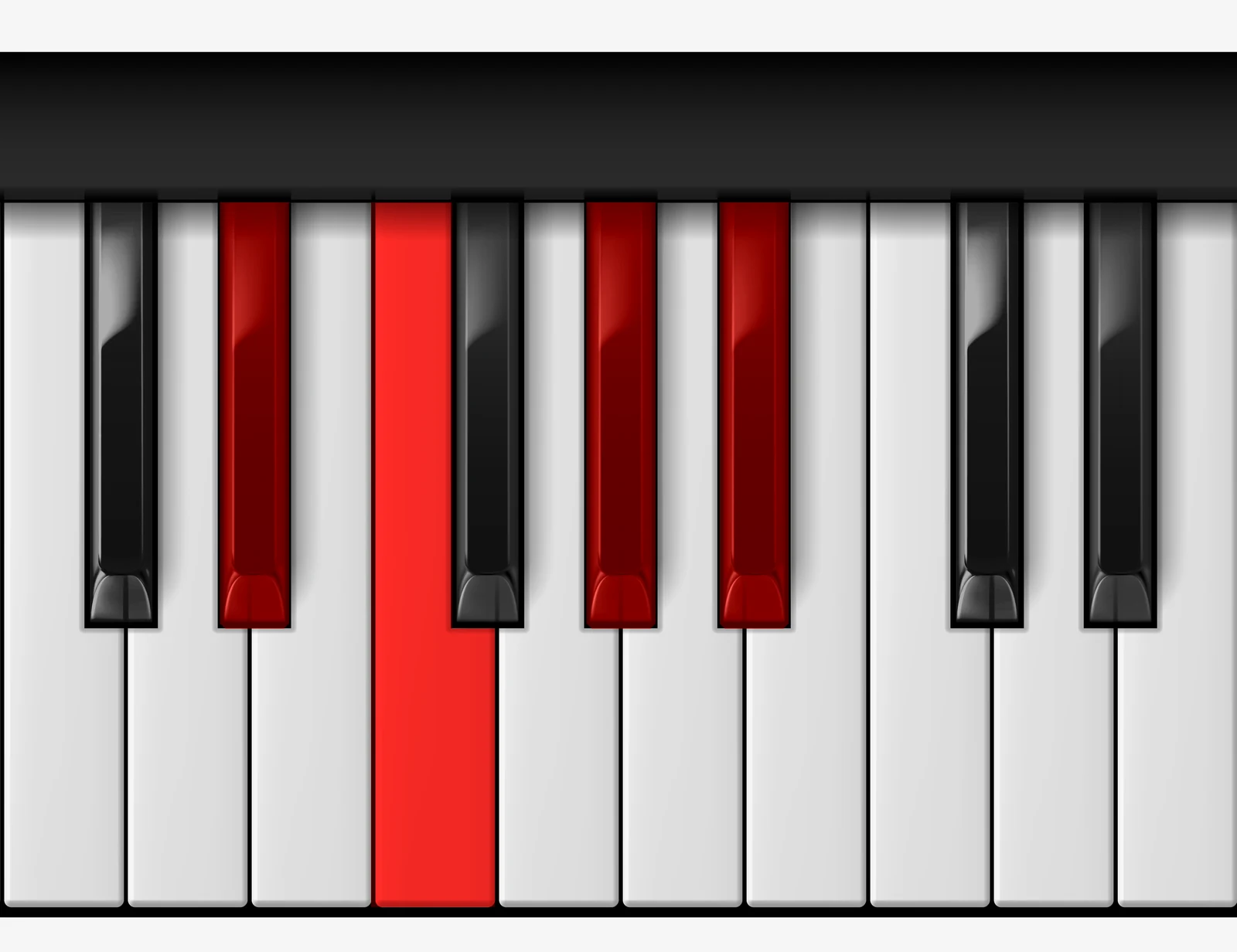 Bb 7sus4 piano chord, 1st inversion — E♭, F, A♭, B♭