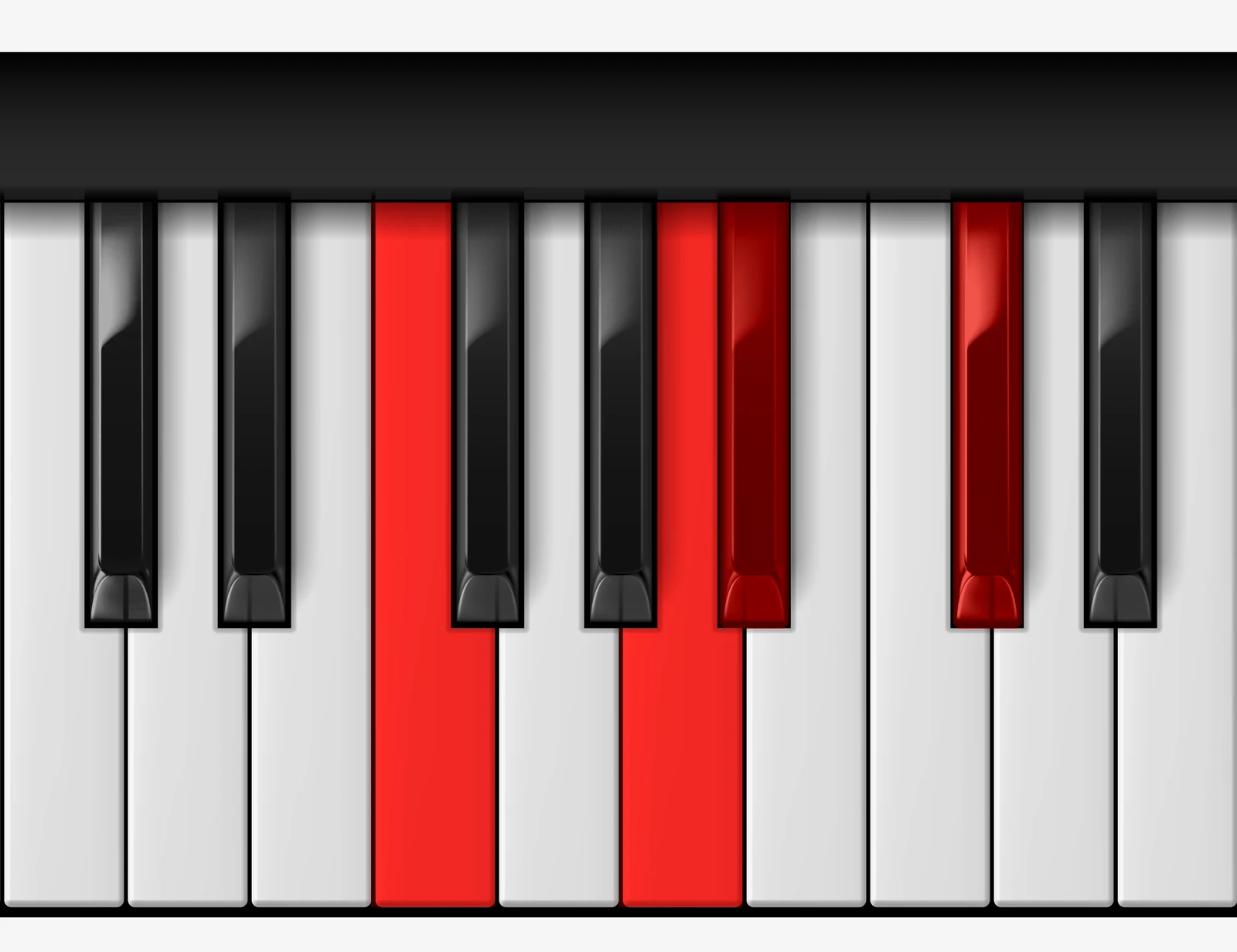 Bb Minor Major 7th piano chord, 2nd inversion — F, A, B♭, D♭