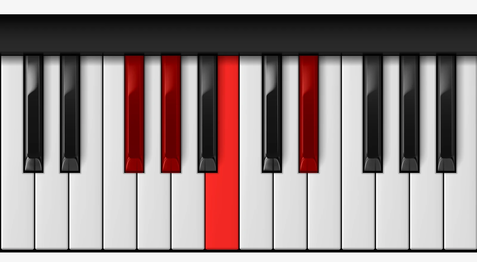 B Major 6 piano chord, 2nd inversion — F♯, G♯, B, D♯