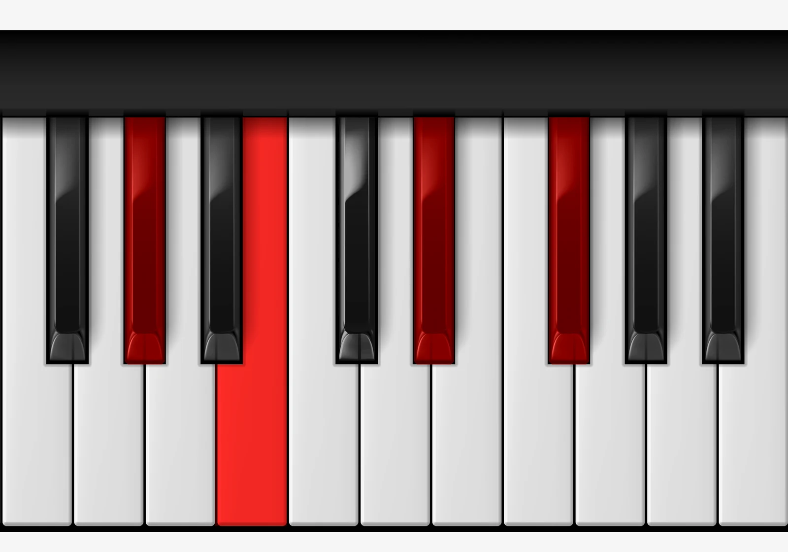 B Major 6 piano chord, 3rd inversion — G♯, B, D♯, F♯