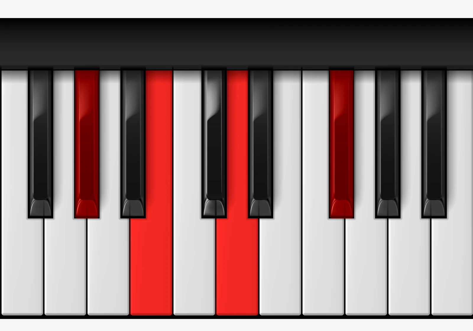 B Minor 6th piano chord, 3rd inversion — G♯, B, D, F♯