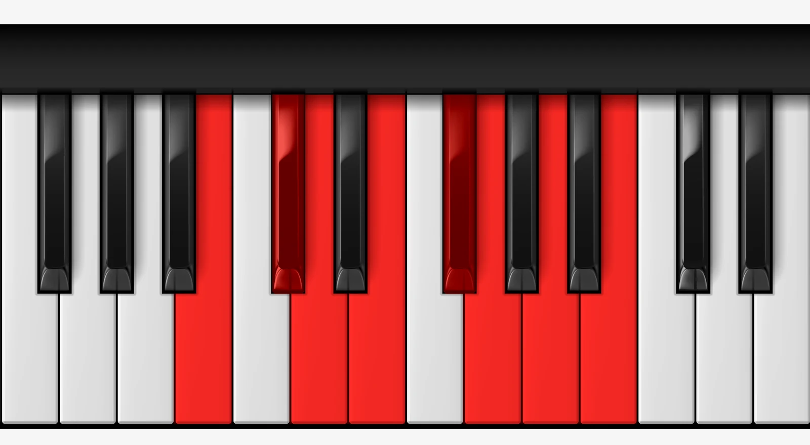 B Minor Scale on piano — B, C#, D, E, F#, G, A, B