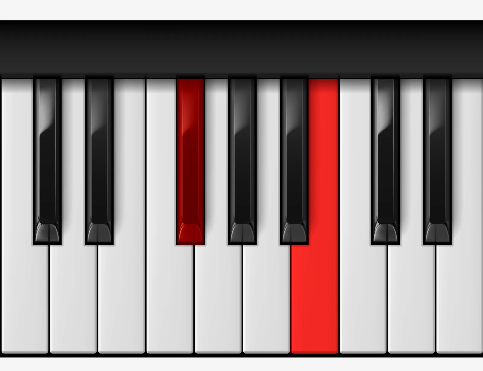 B Power piano chord, 1st inversion — F♯, B