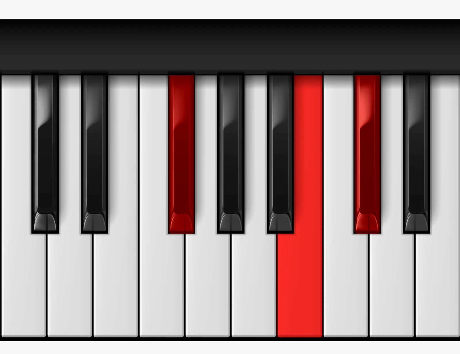 B Suspended 2nd piano chord, 2nd inversion — F♯, B, C♯