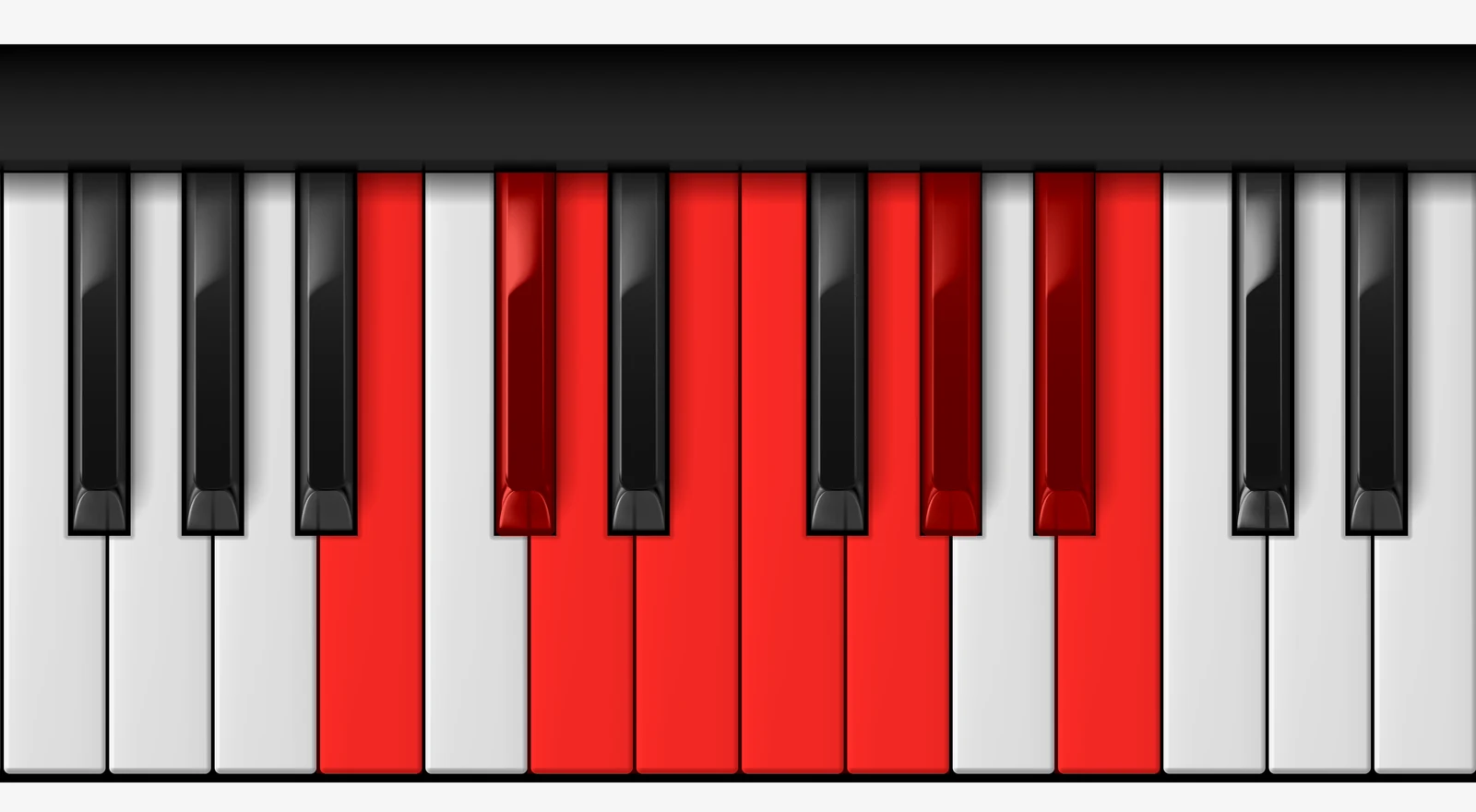 B Whole-Half Diminished Scale on piano — B, C#, D, E, F, G, G#, A#, B