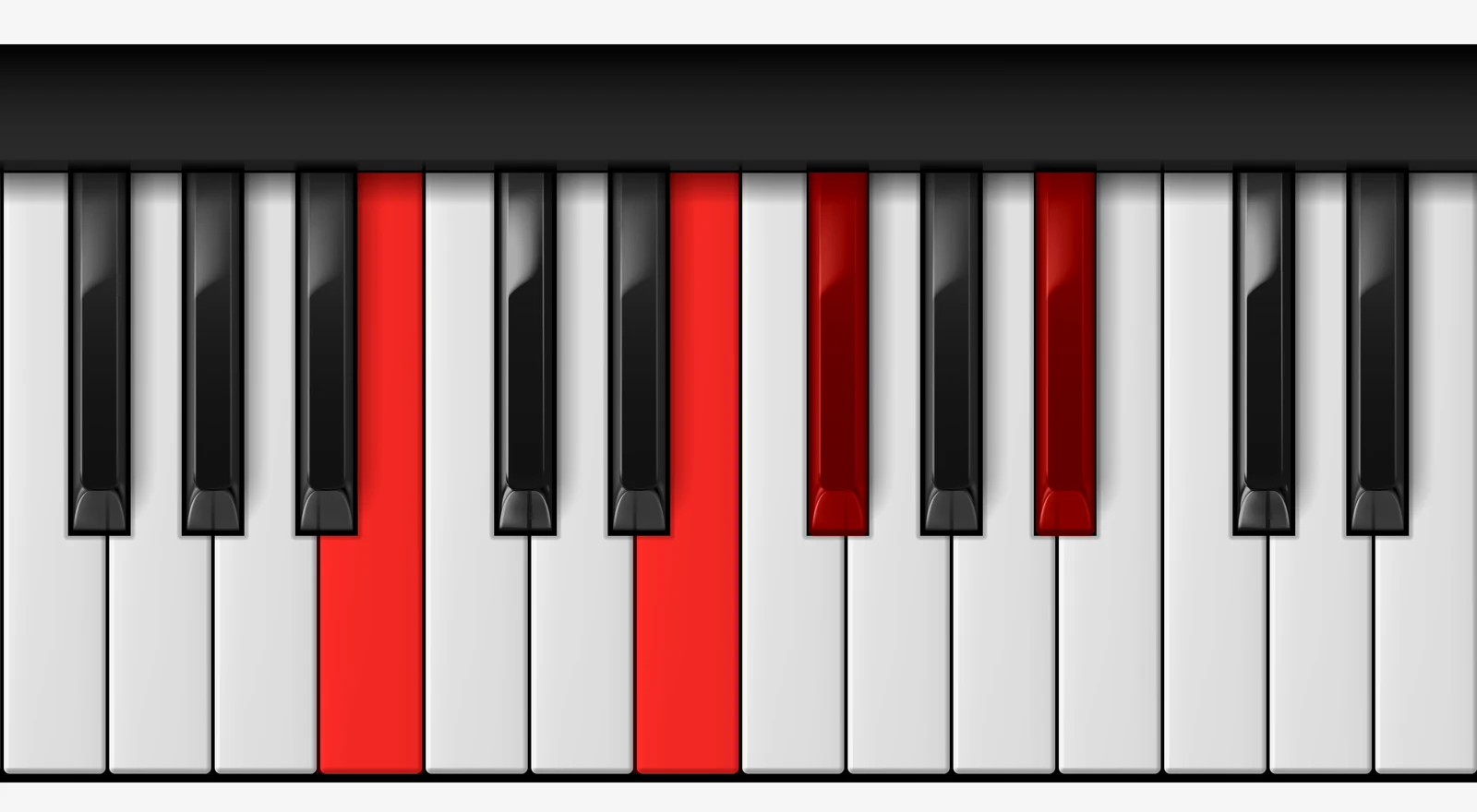 Cb 7♭5 piano chord, 1st inversion — E♭, G♭♭, B♭♭, C♭