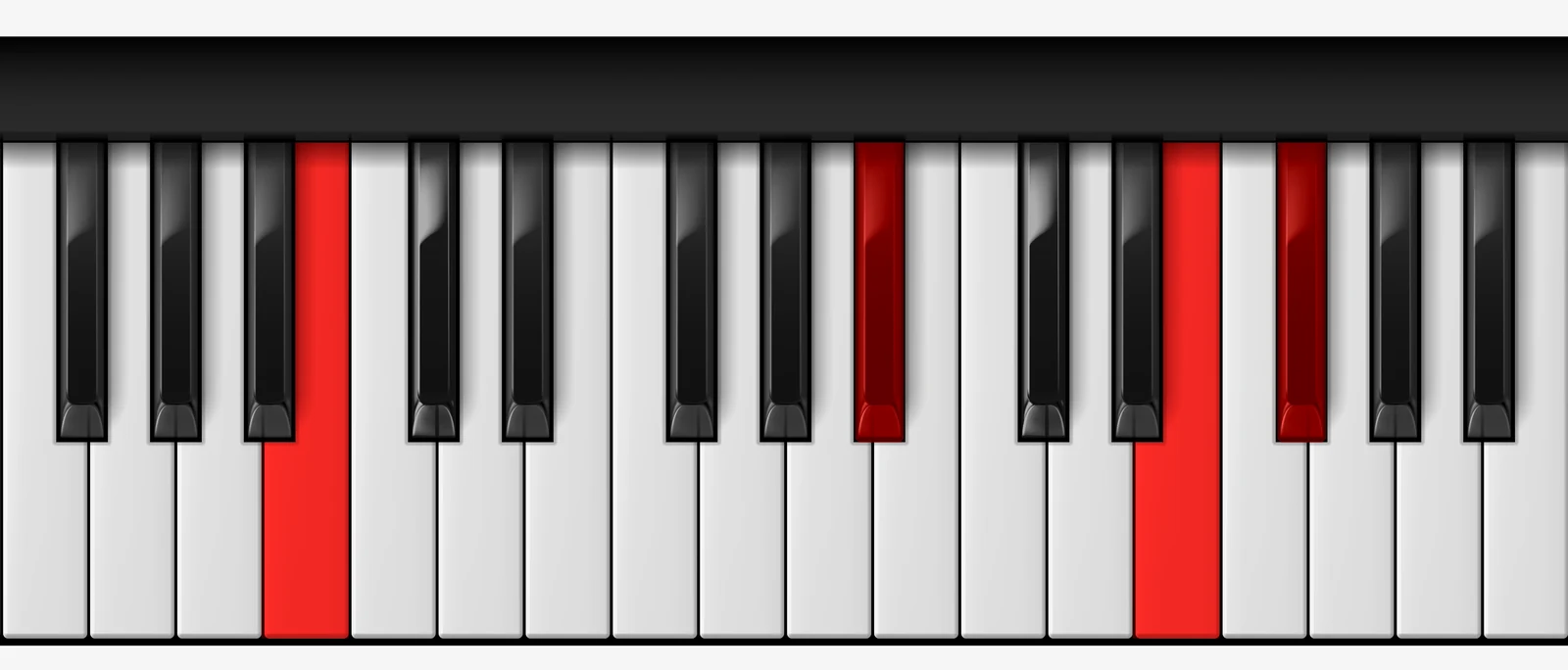 Cb 7♭5 piano chord, 3rd inversion — B♭♭, C♭, E♭, G♭♭