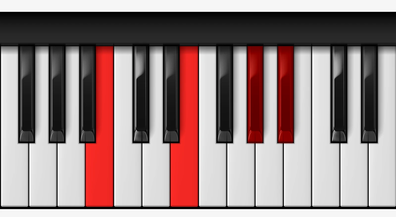 Cb 7♯5 piano chord, 1st inversion — E♭, G, B♭♭, C♭