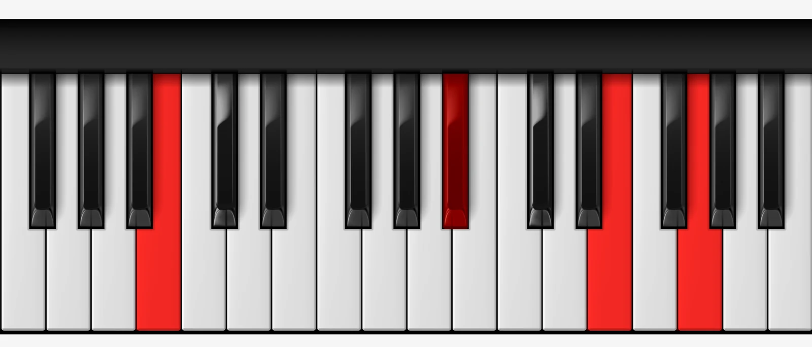 Cb Dominant 7th piano chord, 2nd inversion — G♭, B♭♭, C♭, E♭