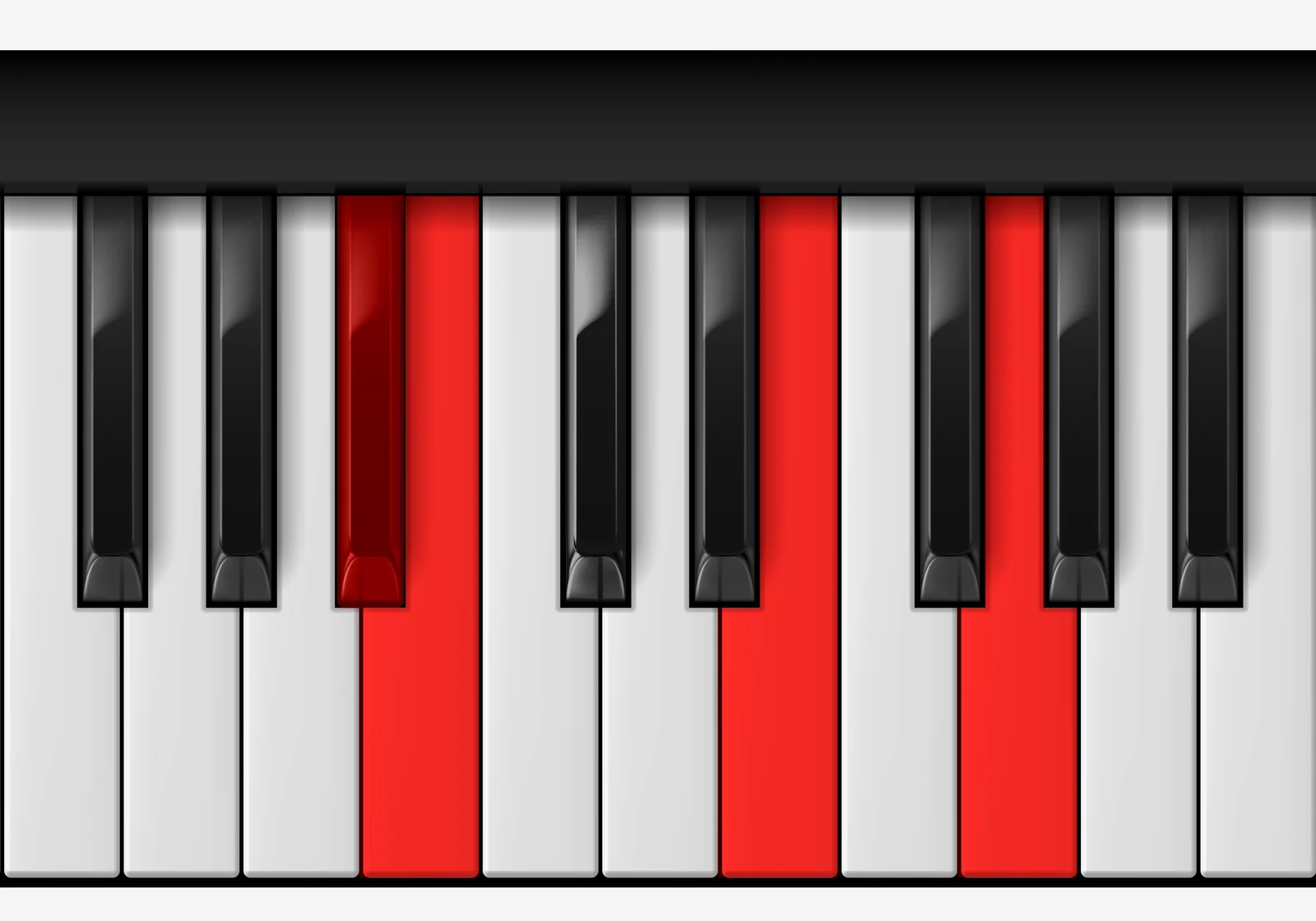 Cb Dominant 7th piano chord, 3rd inversion — B♭♭, C♭, E♭, G♭