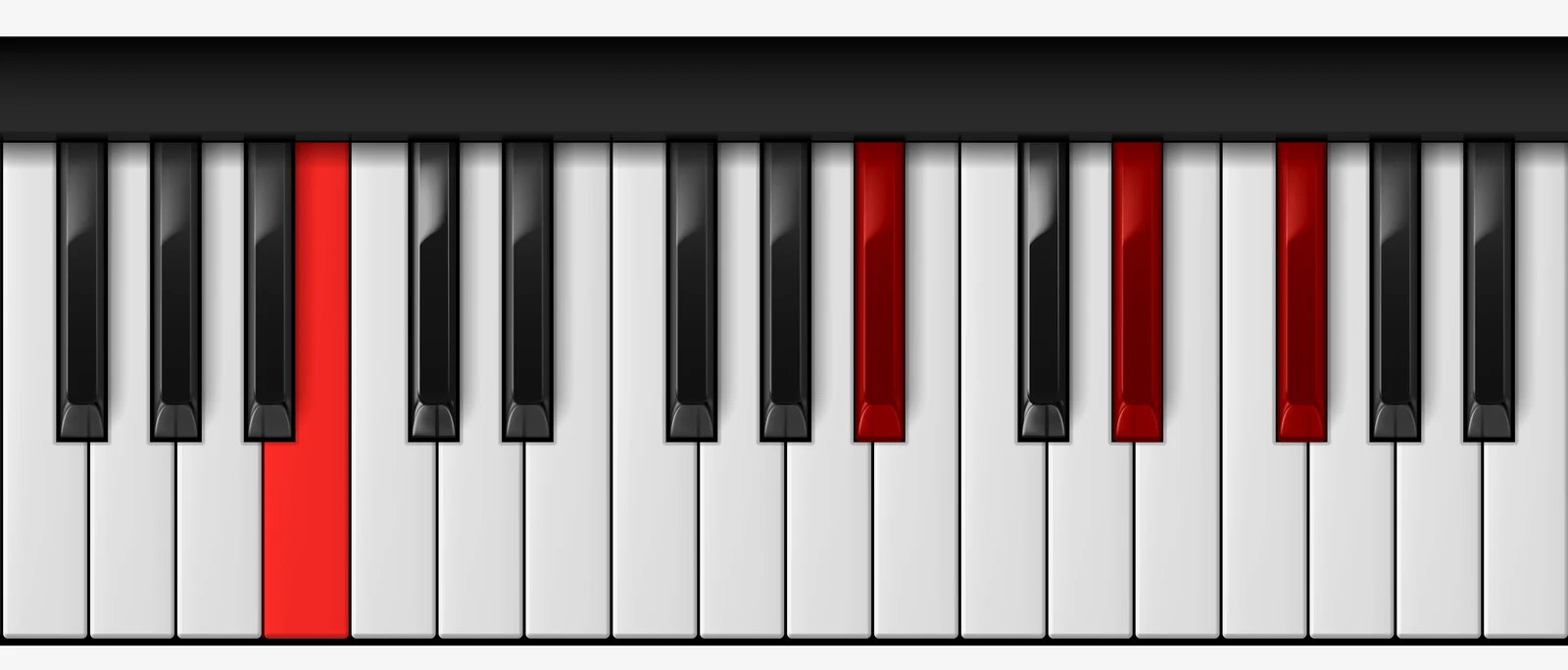 Cb Half Diminished piano chord, 2nd inversion — G♭♭, B♭♭, C♭, E♭♭