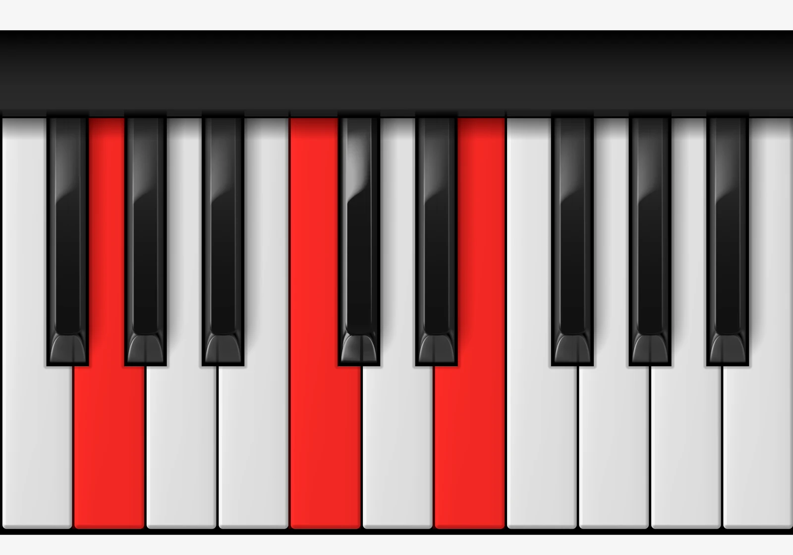 C Major piano chord, 2nd inversion — G, C, E