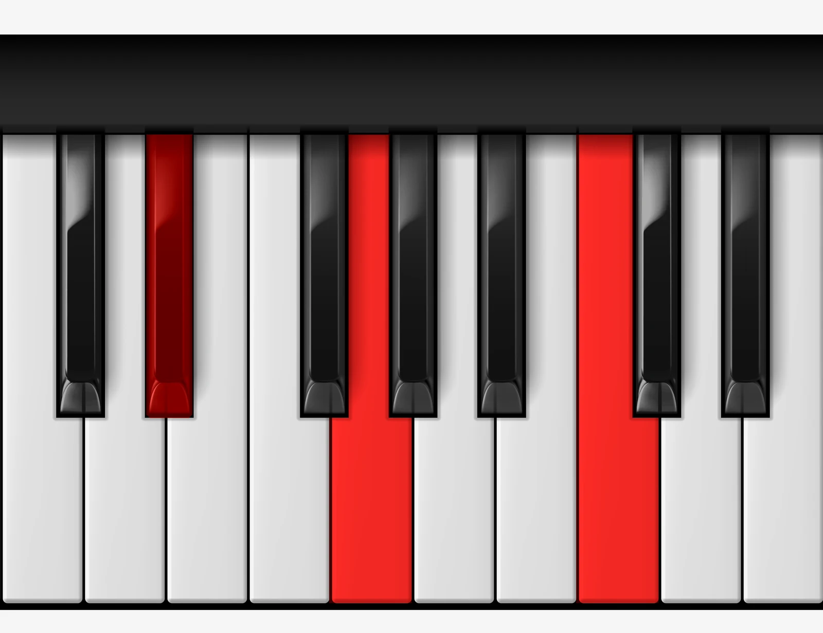 C Minor piano chord, 1st inversion — E♭, G, C